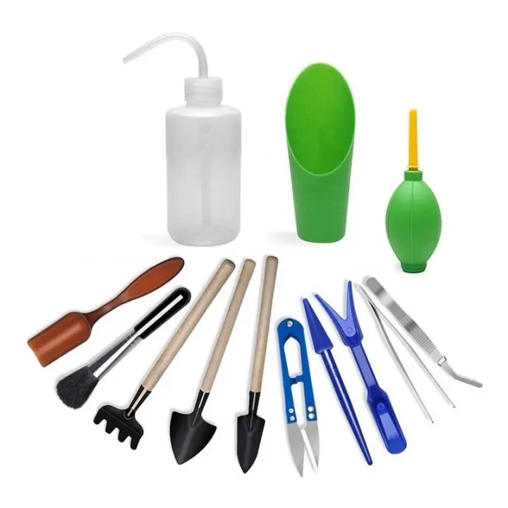 Kit de Jardín de 13 piezas, Altara de Siembra artesanal, Cube, suculentas, herramienta de plantación, fertilizante Bonsai, dispositivo de perforación - 1
