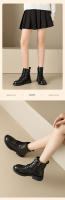 Botas Retro Británicas para Mujer 2025 Versátiles de Tacón Grueso de Cabeza Redonda - details 2