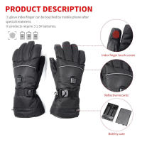 Guantes calefactables eléctricos con batería para invierno cálidos guantes calefactores para motocicleta  impermeables con pantalla táctil calentador de manos para ciclismo y esquí - details 5