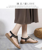 Sandalias de nuevo estilo con diamantes de imitación, cómodas, de punta redonda, para vacaciones en la playa, zapatos planos de talla grande - details 33