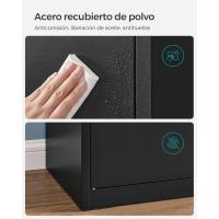 Armario de Garaje de 5 Estantes con 2 Puertas, Armario de Oficina, 40 x 80 x 180 cm, 1 Cerradura, Estantes Ajustables, Gabinete de Metal, Gris Mate OMC015G01 - details 15