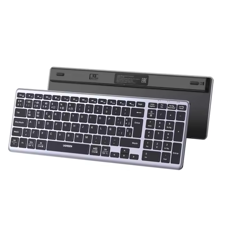 UGREEN Teclado Inalámbrico 2.4G Carcasa de Metal Compatible con PC, MacBook, MateBook, Teléfono - 1