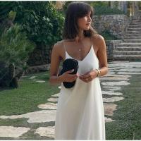 Vestidos largos plisados ​​de encaje blanco elegante para mujer, novedad de primavera 2025, vestido de cintura envuelta con mangas y cuello alto, batas de boda a la moda para mujer - details 10