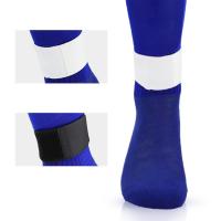 Espinilleras de fútbol, cinta de vendaje fijo, almohadillas para espinillas, evita caídas, Vendaje deportivo elástico ajustable, blanco, 1 par - details 6