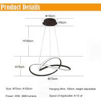 Lampara Colgante Lámpara Comedor Moderna Lampara Colgante Dimmable Altura Ajustable Lámpara Colgante Lampara de Techo Lamparas Techo Colgantes para Comedor Cocina Dormitorio Salon (Blanco 70cm) - details 17
