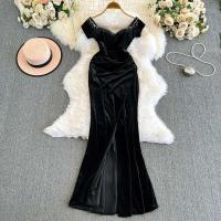 Vestido Liso de Espalda sin Mangas con Cuello en V Profundo Estilo Coreano Vintage para Fiestas de Verano - details 2