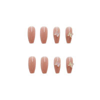Uñas postizas acrílicas para mujeres y niñas, 24 piezas, degradado, rubor - details 2