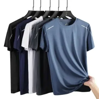 Camisetas de correr para hombre CHRLCK de secado rápido, transpirables y elásticas. - 1