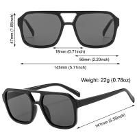 Gafas de sol vintage de doble puente amarillas para mujer, montura cuadrada de gran tamaño, gafas de sol de lujo, gafas de piloto para mujer - details 0
