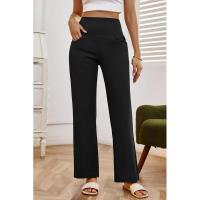 Pantalones de pierna ancha para mujer, cintura alta, lisos, rectos, tres nuevos en otoño, moda coreana, cómodos - details 2