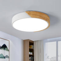 Plafón LED Redondo para Techo, 30W, GOECO, Madera y PVC, Iluminación Interior Moderna para Sala de estar, Dormitorio, Comedor - details 7