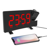 Reloj Despertador de Proyección Digital LED Grande Rotativo 180°, 5 Niveles de Deslumbramiento, Carga USB, Reserva de Batería, Alarma Doble para Niños, Ancianos, Adormilaceros - details 1