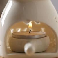 Portavelas de cerámica para té, aceite perfumado, calentador de cera, decoración para dormitorio, sala de estar, balcón, Patio, mesa - details 9