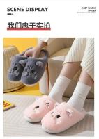 Zapatillas de gato esponjosas peludas para mujer y hombre, zapatos de plataforma para el hogar, chanclas de felpa para interiores, encantadores zapatos de algodón, invierno - details 7
