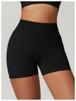 Shorts de Yoga de Cintura Alta Ajuste de Barriga, Levantamiento de Cadera, Ropa de Gimnasio de Nylon Zapatillas de Correr para Primavera/Verano - details 6