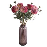 Rama de crisantemos artificiales de 80cm, 2 cabezas, simulación de tacto Real, flores de Dalia, arte Floral, flores falsas de seda hechas a mano - details 10