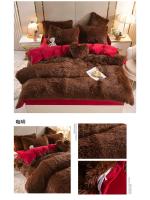 Conjunto de Cama de Terciopelo de Mink de Lujo para Otoño-Invierno Funda de Edredón de Reina, Sábanas, Almohadas Rosa de Alta Calidad - details 29