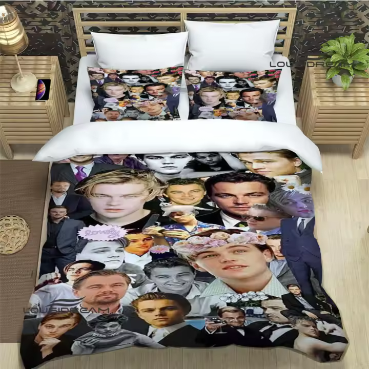 Exquisito Conjunto de Ropa de Cama de Titanic Leonardo DiCaprio Funda de Edredón, Cojín, Almohada - 1