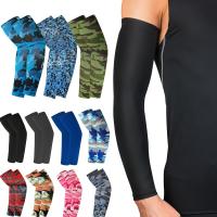 2 piezas de mangas de brazo - Cálidas, enfriantes, mangas deportivas para correr, pescar, ciclismo |   Material textil duradero, negro con patrones coloridos, lavable a mano, mangas deportivas |   Mangas con patrones |   textura tejida - details 0