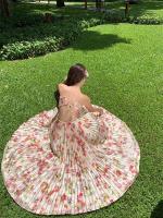 Vestido Largo con Halter de Espalda Descubierto SINGREINY Estilo Playero de Vacaciones Suave para Mujeres - details 4