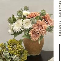 Nueva rama de girasol Artificial de 47CM, ramo de flores falsas elegantes Vintage, seda de terciopelo, suministros de decoración para fiesta de otoño Artificial - details 2