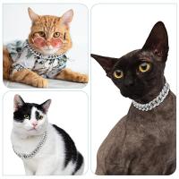 Cadena para perros decorada con diamantes de imitación, 1 collar de arneses para mascotas con hebilla segura, accesorios de moda para mascotas para perros pequeños, medianos y grandes, cosas para perros, productos para mascotas, artículos esenciales para - details 7