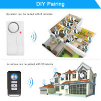 Sensor de Seguridad para Puertas y Ventanas Awapow Alarma Inalámbrica Control Remoto Antirrobo con Batería - details 3