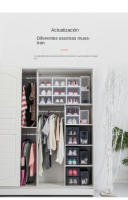 Paquete de 8 cajas de zapatos de plástico, organizador de zapatos apilable para zapatos de hombre y mujer - details 8