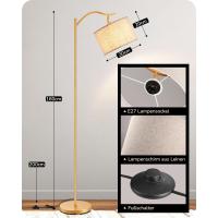 Pantalla de Lino Beige, Casquillo E27, Compatible con Varias Bombillas, 160cm Lámpara de Arco Negra con Pantalla Ajustable para Dormitorio, Salón, Oficina - details 29