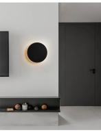 Lámpara de pared redonda para interiores/estilo minimalista moderno, mesita de noche para dormitorio, escalera, porche/fuente de luz LED, Sensor táctil de cuerpo humano - details 10