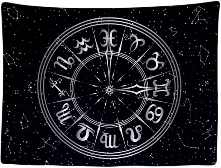 Decoración del Hogar Murales de Tarot del Zodiaco Universo Tapiz Decorativo para Dormitorio Salón - 1