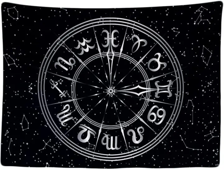 Decoración del Hogar Murales de Tarot del Zodiaco Universo Tapiz Decorativo para Dormitorio Salón - 1