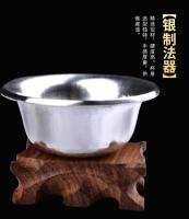 Xizang magic ware S999 plata pura suave siete cuencos Buda ocho taza de agua bendita - details 5