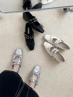 Zapatos Mary Jane de tacón grueso, estilo francés, nuevos, elegantes, de noche, con punta cuadrada y boca ligera, para mujer. - details 28