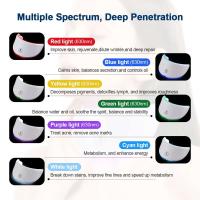 La piel inalámbrica del fotón de la belleza de la cara del LED de 7 colores aprieta la máscara facial del cuello del rejuvenecimiento - details 16