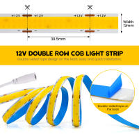 GAHADA Cinta LED de Alta Brillo Lineal 12mm PCB COB Doble Fila 600LEDs/m - details 2