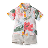 Mangas cortas de verano, camisas de flores, pantalones cortos para niños, conjunto casual de dos piezas, ropa de playa multicolor para bebés y niños - details 23