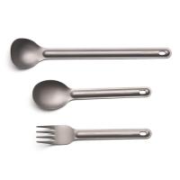 Cuchara De Titanio Con Mango Largo Para Camping Y Picnics Accesorios De Cocina Ambientales Utensilios De Cutlería Con Cuchara Y Fork EDC - details 12