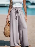 Pantalones de pierna ancha cómodos e informales TK para mujer - details 7
