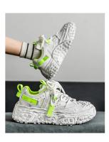 Hombres 2025 primavera y verano nueva malla de moda transpirable deportes ligeros suela suave papá popular versátil zapatos casuales. - details 13