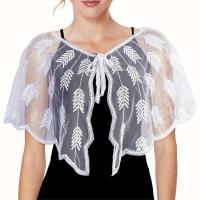 Bufanda de lentejuelas retro con cuentas de los años 20, camisón estilo Flapper vintage, sábana bordada de malla transparente, accesorios de fiesta Bolero - details 3