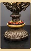 Equipo de plataforma de Buda, colección tántrica tibetana, combinación de Nepal, ocho adornos auspiciosos - details 9