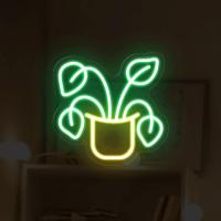 Letrero de neón LED con forma de florero para decoración de habitación, dormitorio, lámpara de noche de pared, luces de decoración para el hogar, luz de regalo alimentada por USB para niñas y niños, luces de corazón - details 5