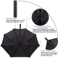 Paraguas de golf con apertura automática, paraguas impermeables a prueba de viento con techo doble extra grande de gran tamaño - details 107
