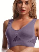 Sujetador deportivo con almohadillas incorporadas, transpirable, alta elasticidad, sin aros, perfecto para yoga, fitness, correr - details 22