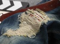 Nuevos pantalones vaqueros rasgados para hombre, pantalones vaqueros informales a la moda, pantalones pitillo rectos de alta calidad, Color azul oscuro Vintage, Dropship para hombre - details 4