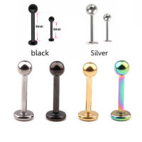2 uds [100% titanium G23] labret de 16g (1,2mm) labio pendientes de cartílago oreja tragus piercing en el labio puntas pendientes joyería del cuerpo - details 2
