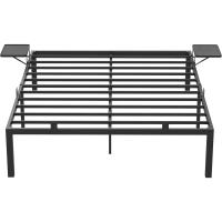 Cama Doble de Metal Estructura con Estantes de Almacenamiento Cama de Invitados - details 7