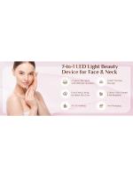 Máquinas galvánicas de 7 colores: terapia de luz roja para rostro y cuello, herramienta de masaje facial para arrugas, papada, masajeador facial vibratorio con térmicas - details 1