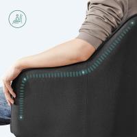 Silla de estudio, giratoria, altura ajustable, carga de 110 kg, marco de acero, tela de algodón-lino transpirable, para estudio, dormitorio, marrón OBG019K01 - details 67
